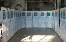 sanpaolo oll up banner espositore pubblicitario allestimenti