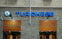 Insegne lettere scatolate turchese